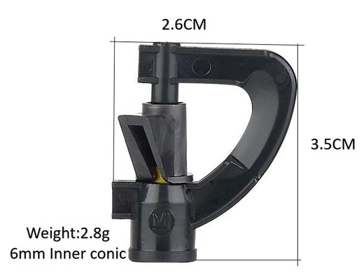Tipo G Pneus triangulares Sprinkler de jardim Sprinkler de irrigação de plástico Desempenho normal