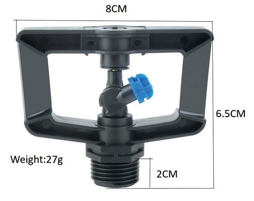 Rotação de amortecimento ajustável Irrigação Sprinkler giratório para distância angular média