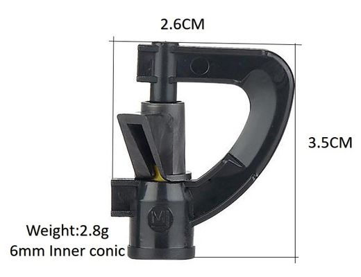 150-300KPA Tipo G Triângulo Agrícola Rotativo Micro Jet Sprinkler com Quick Connect