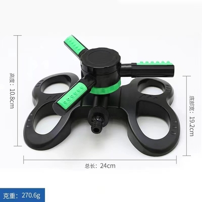 Resistente 360 graus ajustável rotativo automático jardim sprinkler 3 braços sprinkler de água jardim