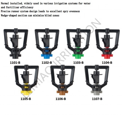 Sprinkler de água rotativo de posição vertical 6 mm Sprinkler agrícola para irrigação
